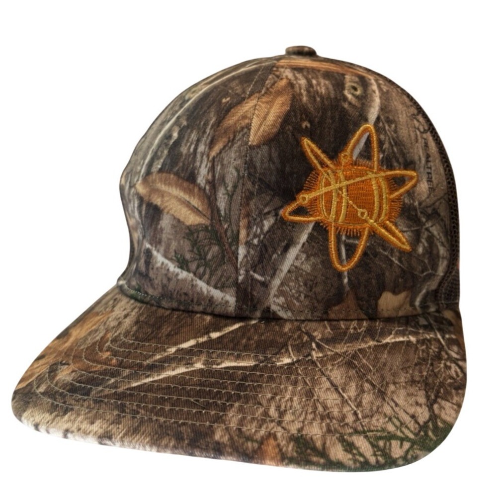 Richardson 112P Trucker Hat Realtree Edge Camo Snapback Sparks NV Atomic‎ Logo
